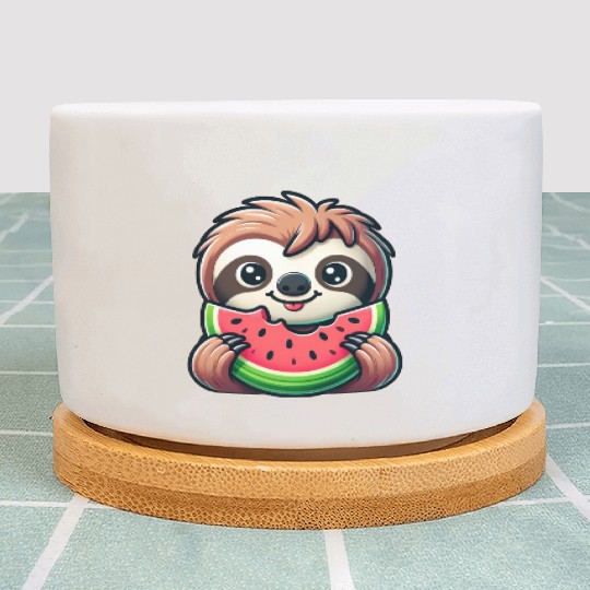 Sloth Summer Fruit Melon Plant Pots