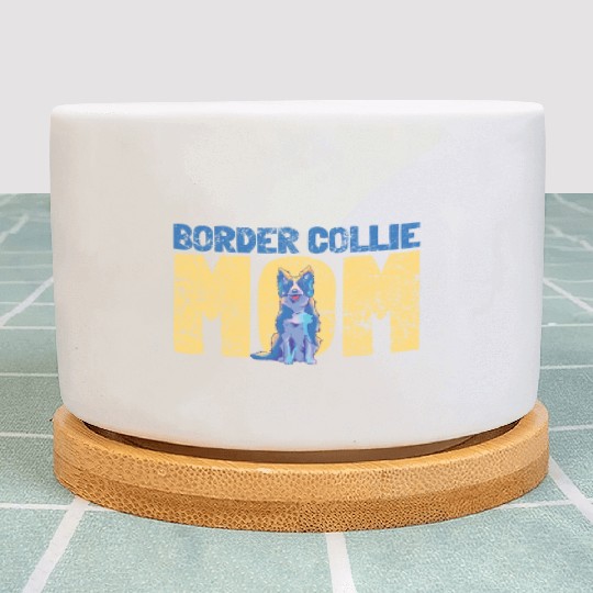 Unique Border Collie Design For Dog Enthusiasts Plant Pots
