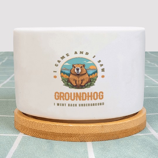 Groundhog Plant Pots