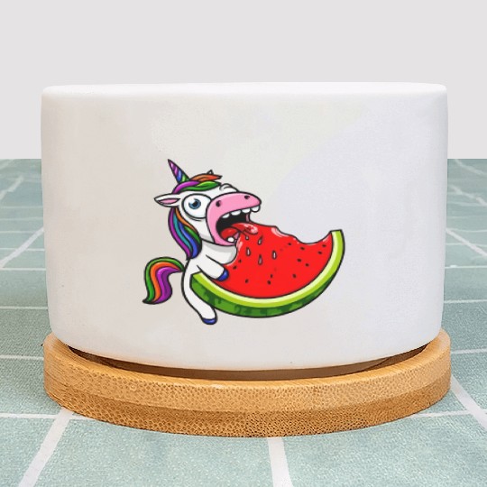 Unicorn Melon Sweet Comic Crazy Funny Quirky Plant Pots