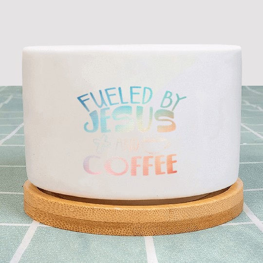 Cool Coffee Jesus Art Christian Coffee Lover Plant Pots