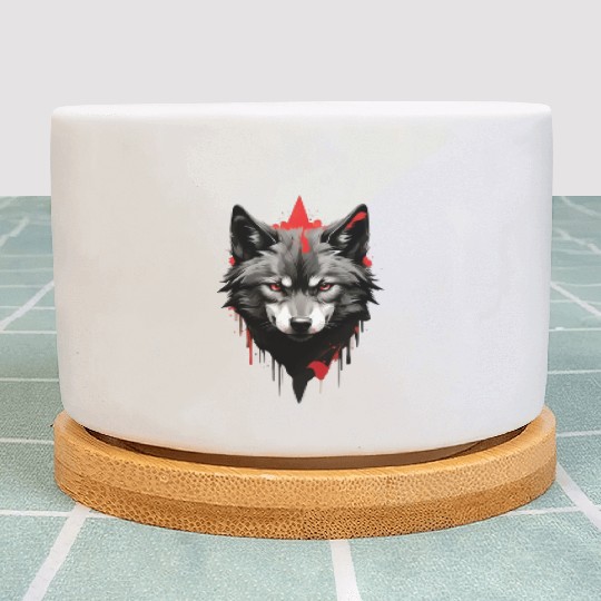 Three Wolf Moon Plant Pots