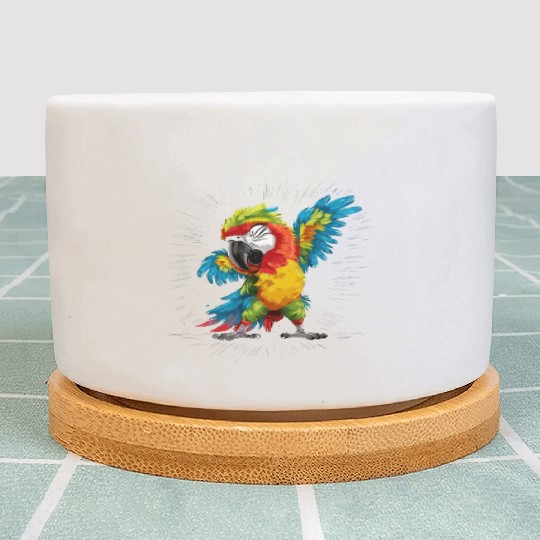 Macaw Parrot for a Bird Lover Animal Lover Plant Pots