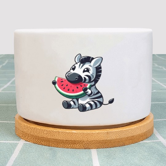 Zebra melon watermelon fruit fruity Plant Pots