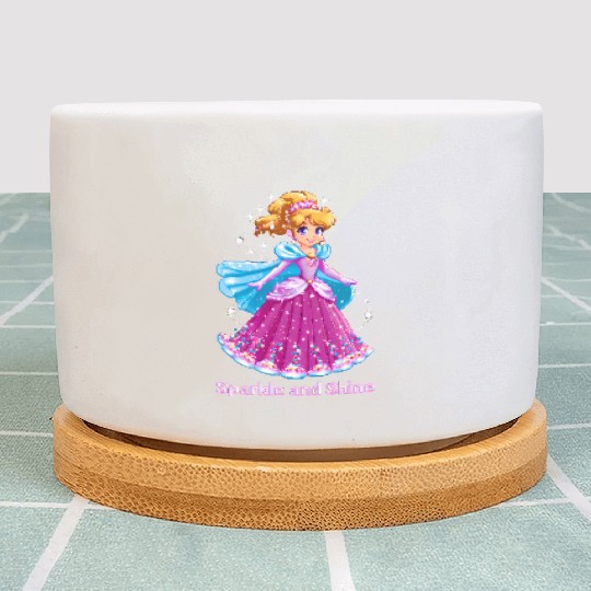 Pixel Art Anime Princess Plant Pots