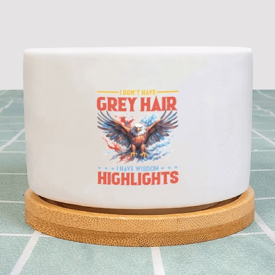 I Don't Have Grey Hair I Have Wisdom Highlights Plant Pots