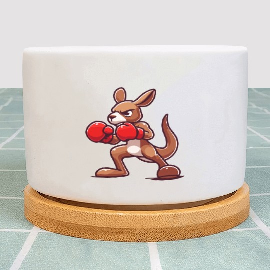 Ring Champ Kangaroo: Boxing Bound Plant Pots