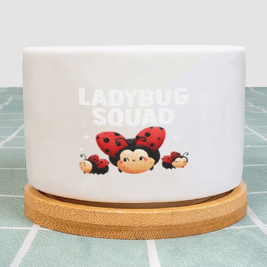 Cute Ladybug Squad Art Insect Ladybug Lover Plant Pots
