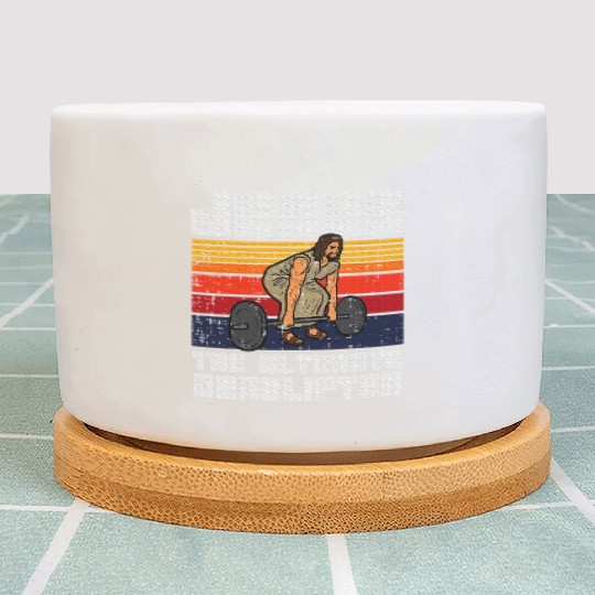 Gym Jesus Ultimate Deadlifter Christian Workout Plant Pots