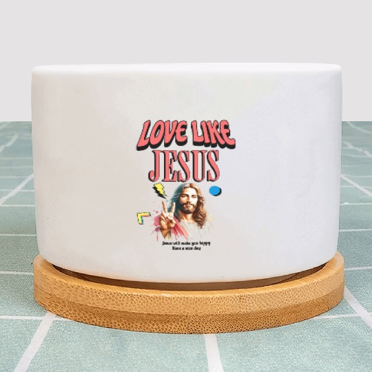 Love Like Jesus Modern Jesus Face Plant Pots