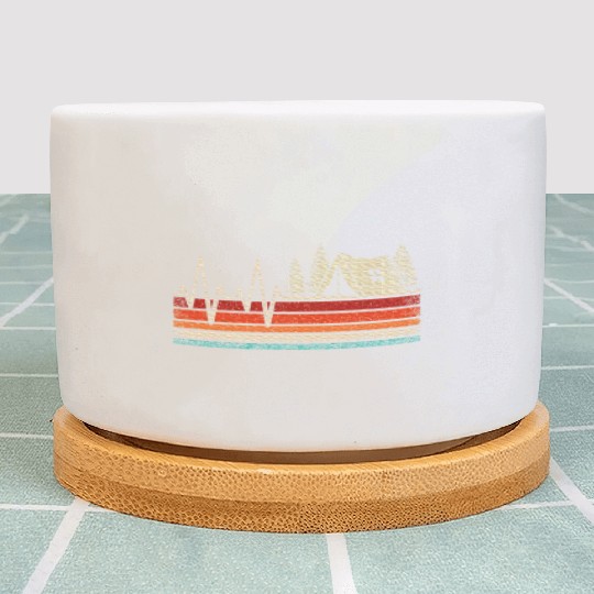 Camping Heartbeat Outdoor Nature Camper Hiking Plant Pots