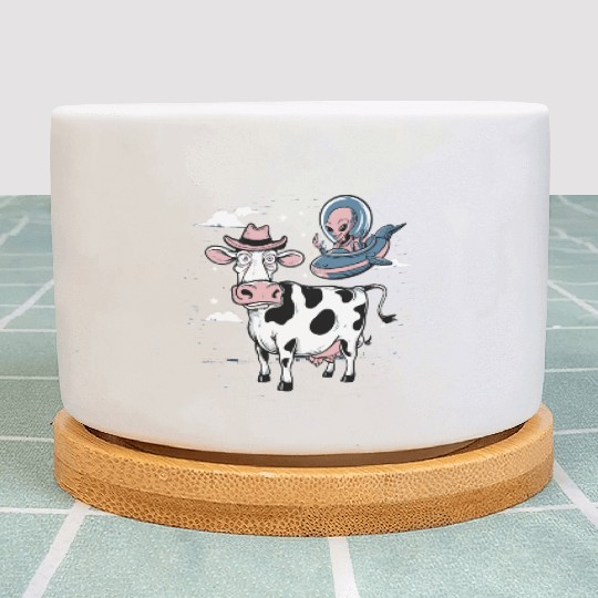 Alien UFO Cow Plant Pots