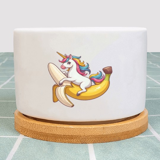 Unicorn on banana Plant Pots
