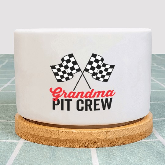 Grandma Pit Crew for Racing Party Costume Team Plant Pots