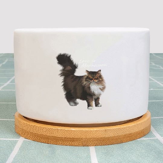 Love is Maine cat Plant Pots