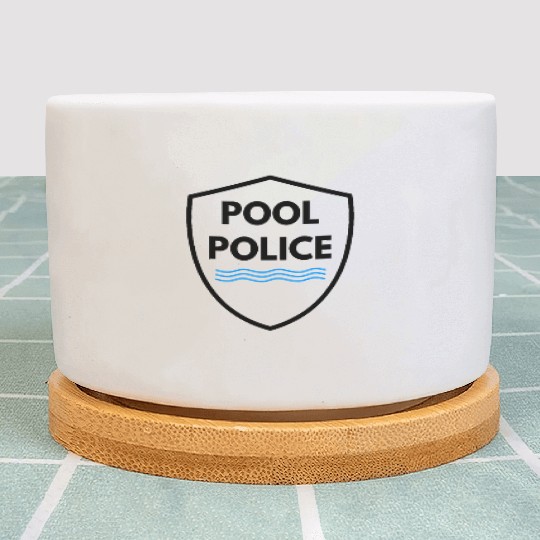 Pool Police Lifeguard Swimming Funny Plant Pots