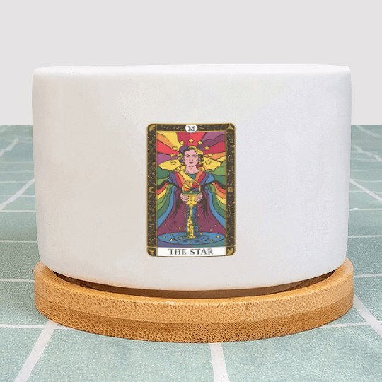 Gay Pride The Star Tarot Card, LGBTQ Tarot Card Plant Pots