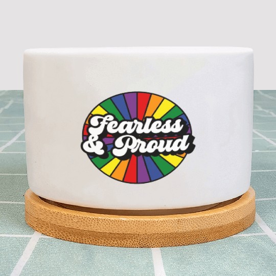 Fearless Proud Pride Rainbow Plant Pots