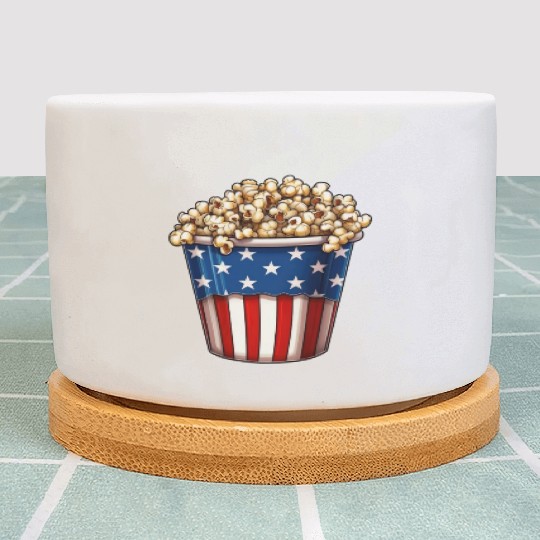 4th Of July. popcorn Plant Pots