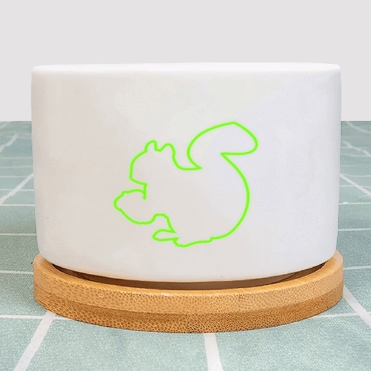 Neon Sign Squirrel Animal Lover Chipmunks Symbol Plant Pots