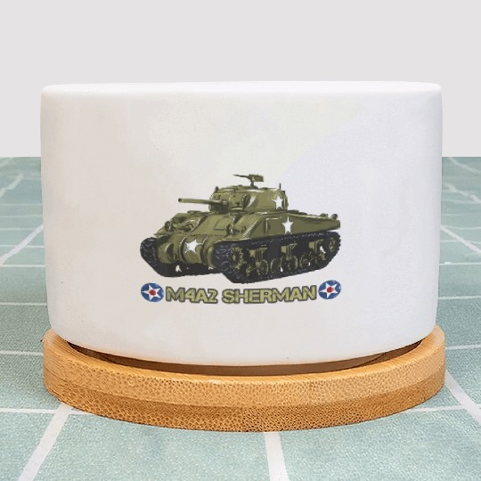 World War 2 American Tank M4A2 Sherman memorabilia Plant Pots