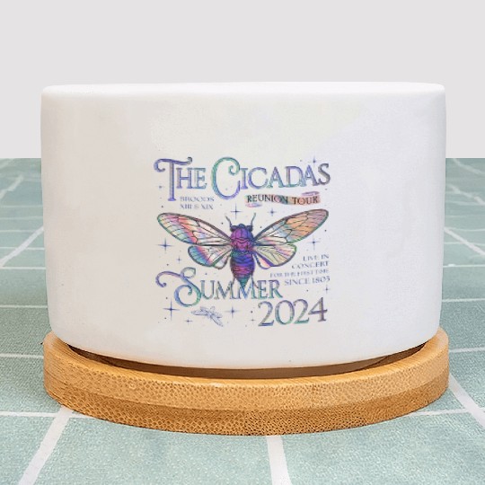 Cicada Nature Lover The Cicadas Reunion Tour Plant Pots