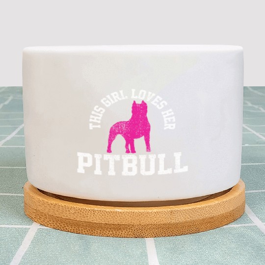 Unique Art For Girl Who Loves Her Pitbull Plant Pots