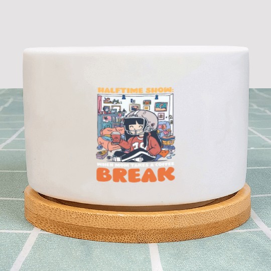 Football Mom Halftime Show: Mom Takes Coffee Break Plant Pots