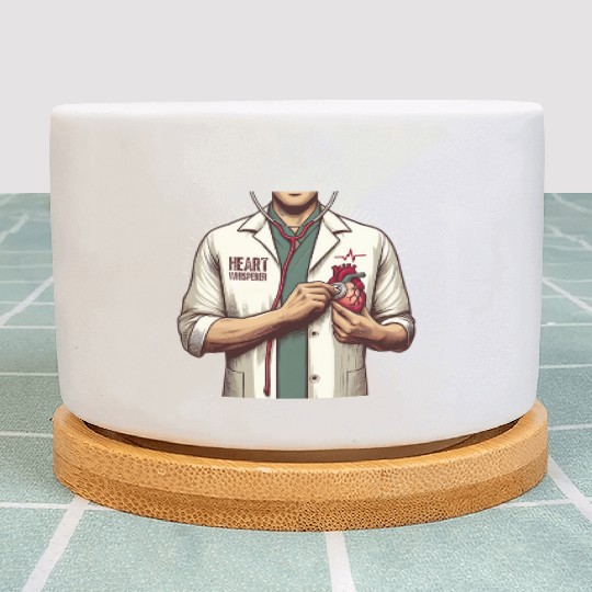 Cardiac Nurse Heart Whisperer Design Plant Pots