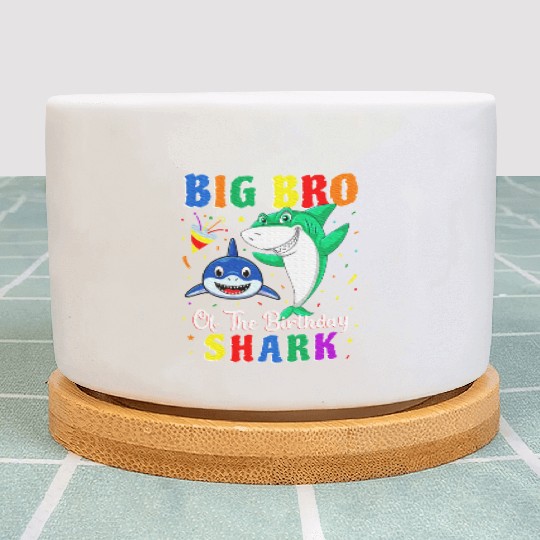 Big Bro Of The Shark Birthday Family Birthday Plant Pots