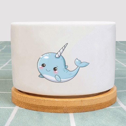 Adorable Narwhal Fantasy Encounter Plant Pots