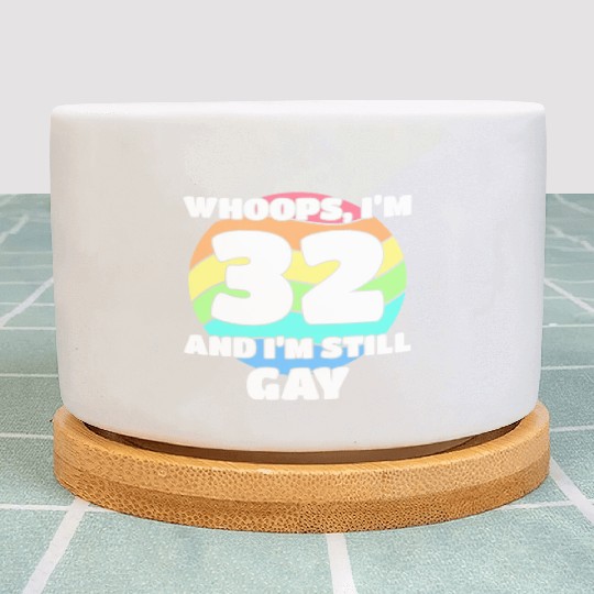 Funny Gay Pride - 32nd Birthday 32 BDay Lesbian Plant Pots