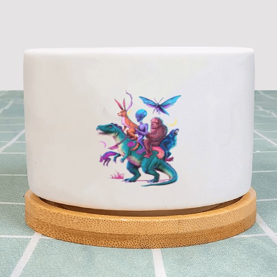 Cryptozoology Cryptid Bigfoot Jackalope Mothman Plant Pots