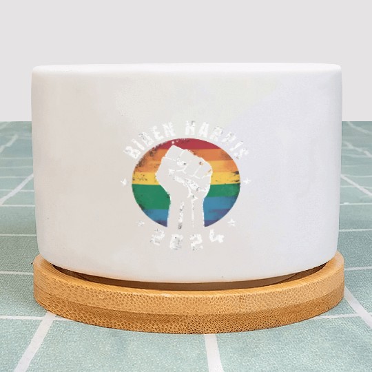 Biden Harris 2024 LGBT Rainbow Gay Pride Election Plant Pots