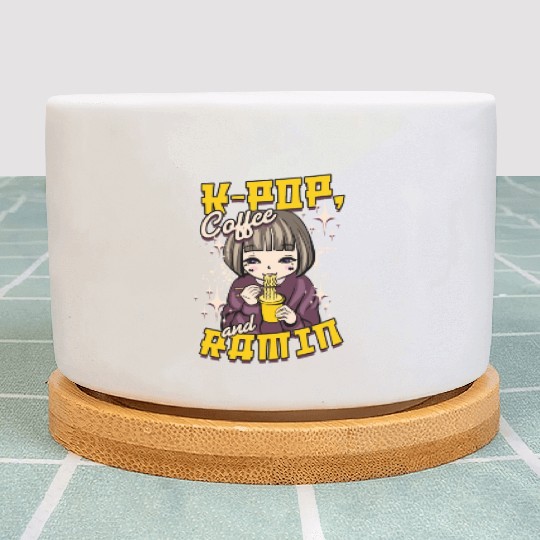 K-Pop Coffee And Ramin Korean Music Plant Pots