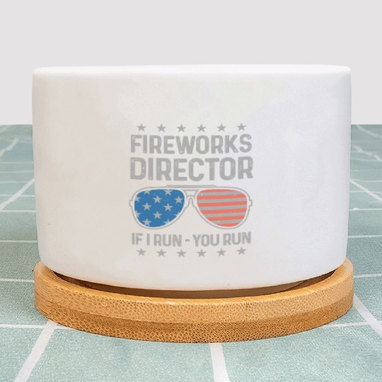 4th Of July Fireworks Funny Fireworks Director Plant Pots