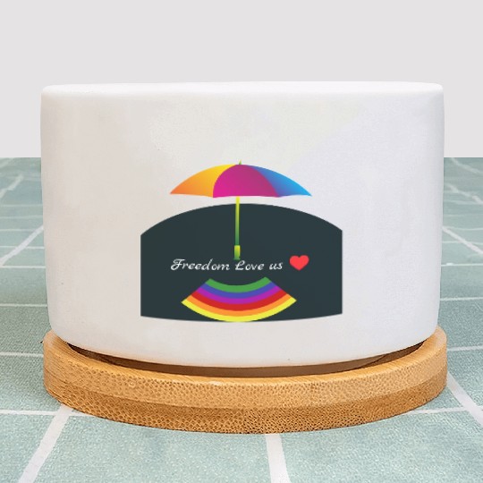 Freedom Love Us  Plant Pots
