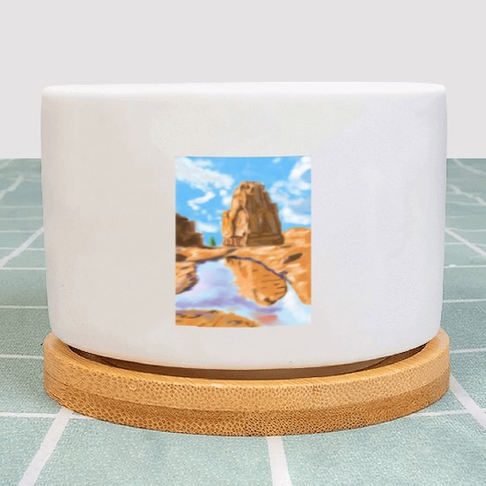Grand Canyon Loose Oil Landscape Painting Plant Pots