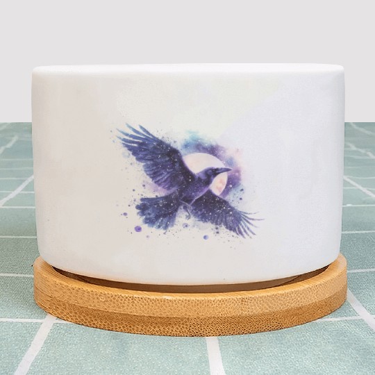 Celestial Raven Clipart Clipart, Crow Bird Witch Plant Pots