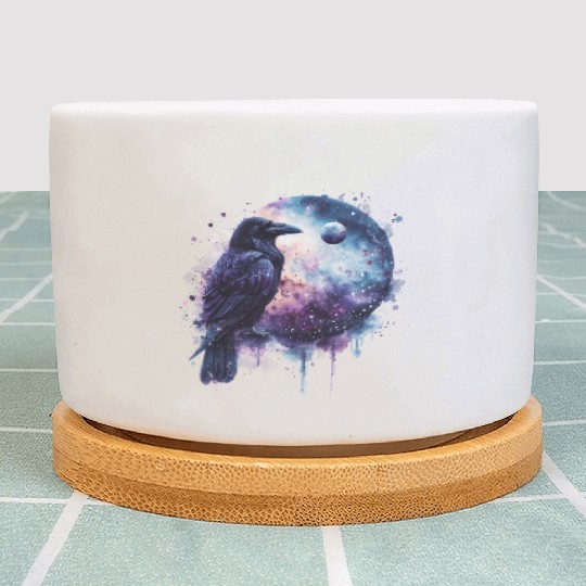 Celestial Raven Clipart Clipart, Crow Bird Witch Plant Pots