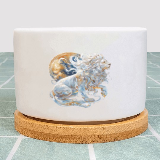 Celestial Lion Images, Mystical Lion, Night sky Plant Pots