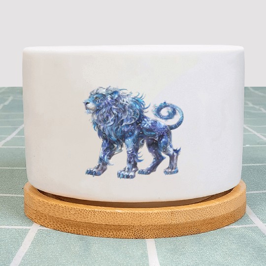 Celestial Lion Images, Mystical Lion, Night sky Plant Pots