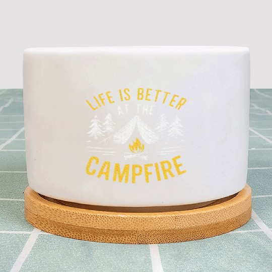 Camping Campfire Outdoor Nature Lover Plant Pots