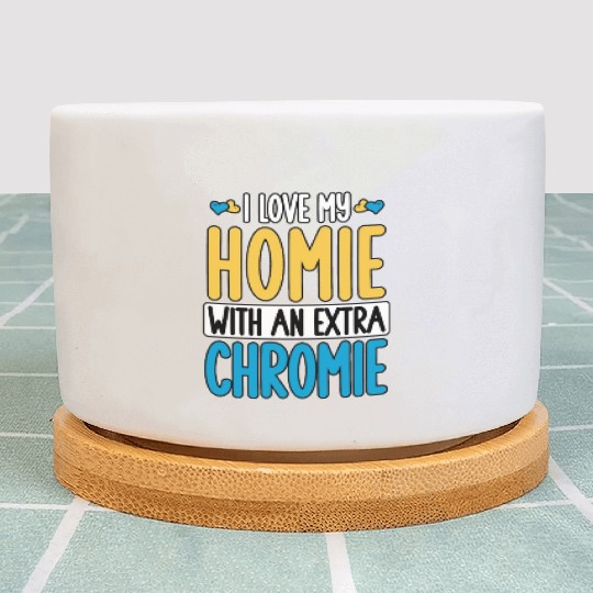 Down Syndrome Awareness I Love my Homie with Plant Pots