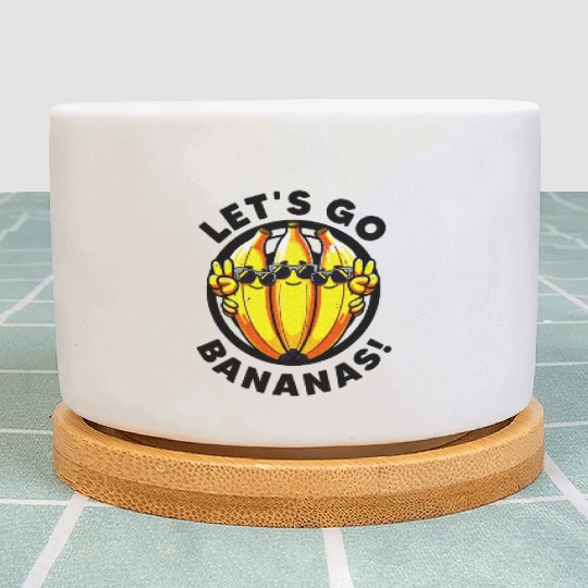 Lets Go Bananas Yellow Banana Lover Plant Pots