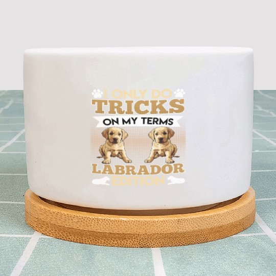 Golden Labrador Lover I DO TRICKS ON MY TERMS Plant Pots