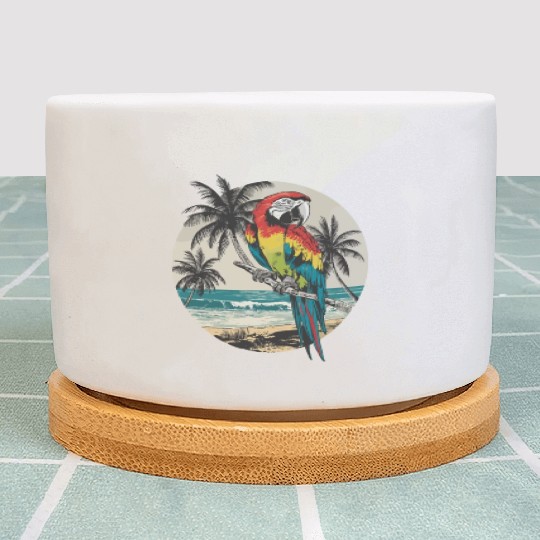 Macaw Parrot for a Bird Lover Animal Lover Plant Pots