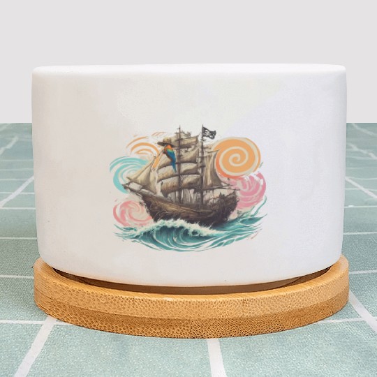 Pirate paradise Plant Pots design.