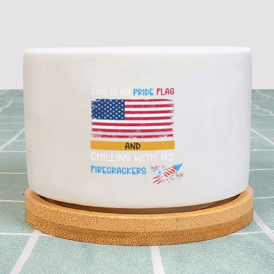 This Is My Pride Flag USA American 4th Of July Plant Pots