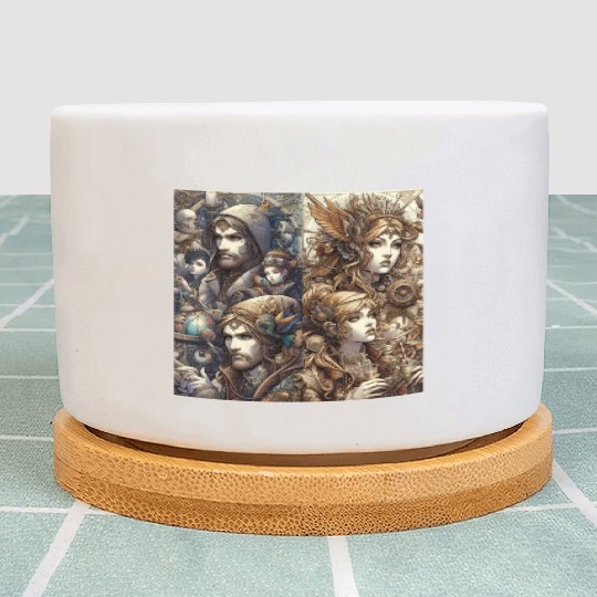 Mechanical Dreams - Steampunk Fantasy Plant Pots